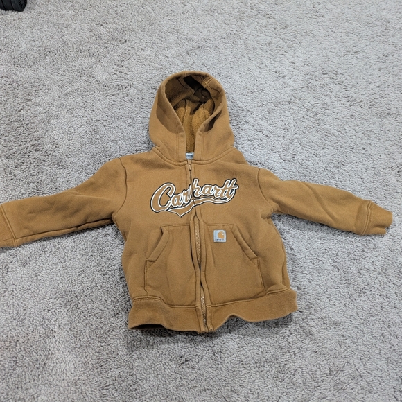 Carhartt Kids Brown Hoodie - Picture 1 of 8